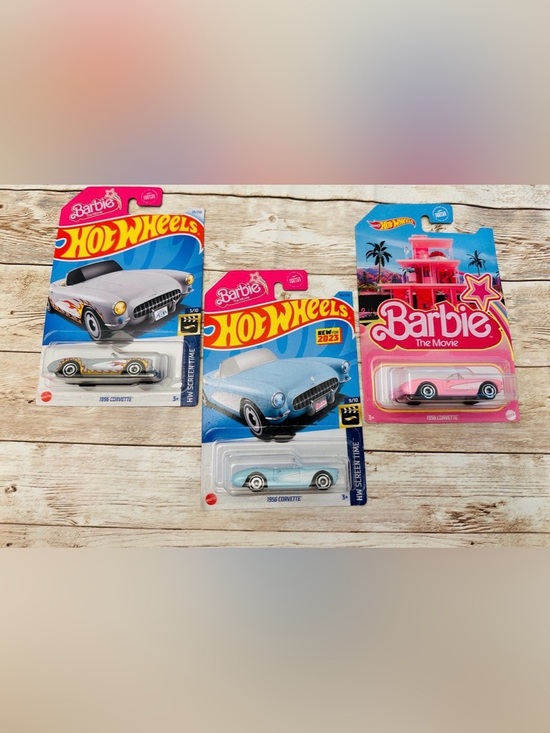 Hot Wheels Other - Hot Wheels and Barbie Die-Cast Car Pack - Pink, Blue, Silver*Brand New/Sealed!